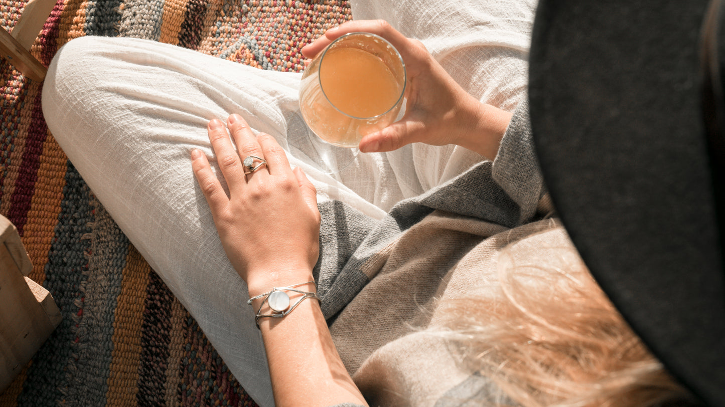 Round Silver Reversible Bracelet