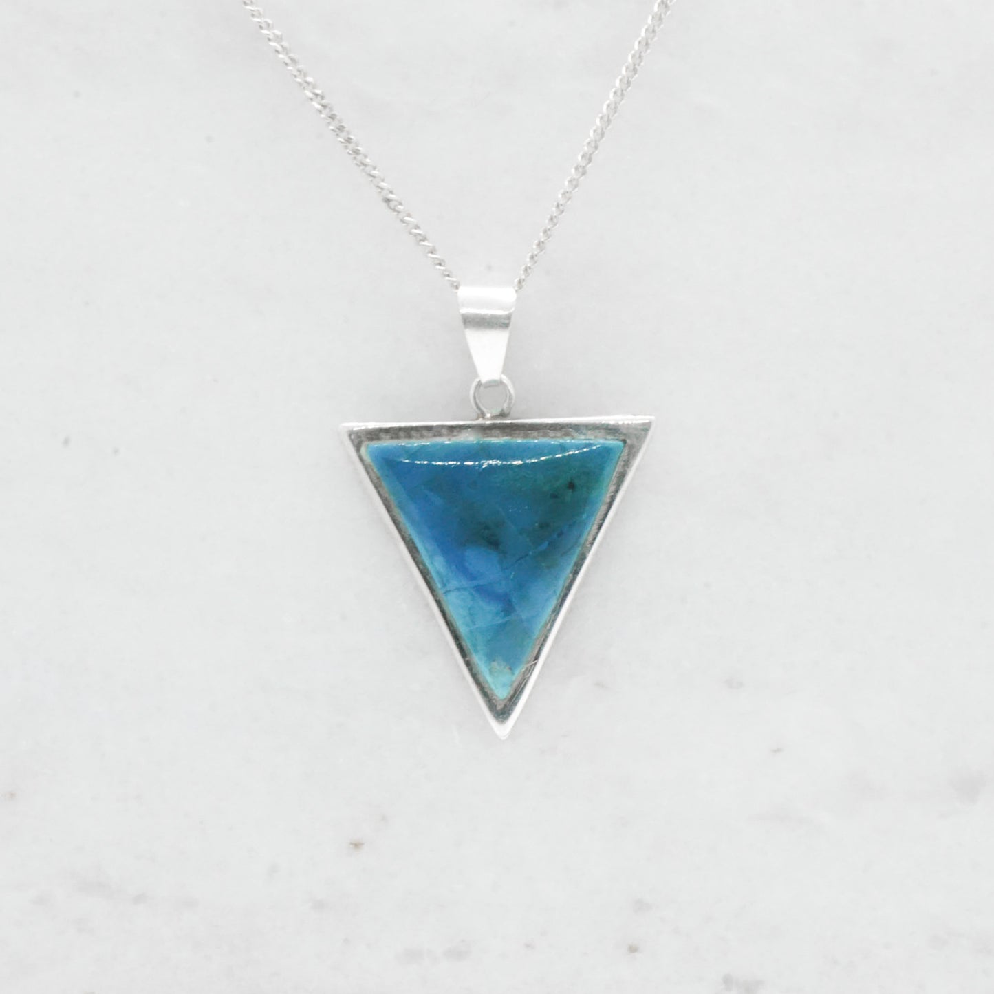 Water - Crisocola & Silver Necklace