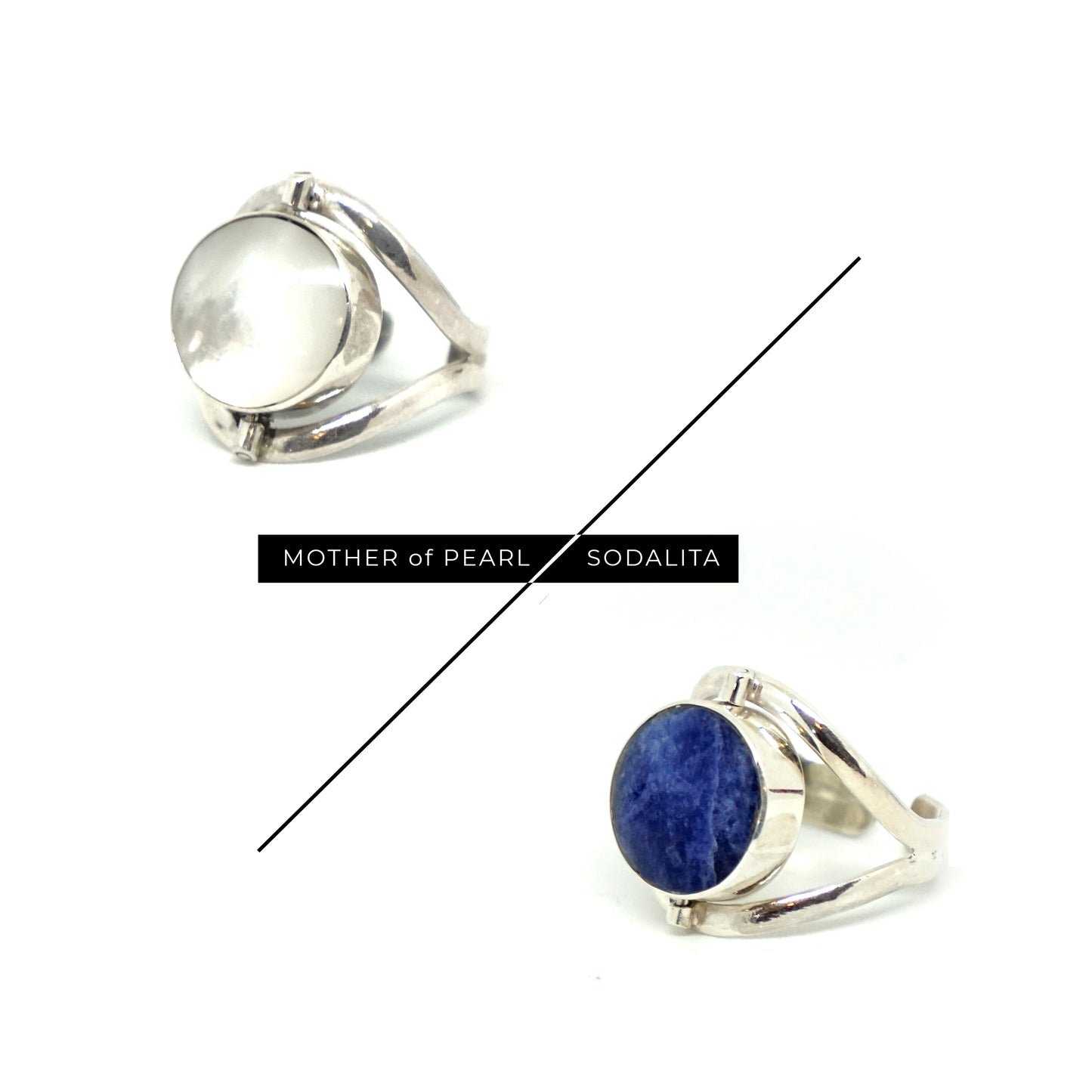 Round Silver Reversible Ring