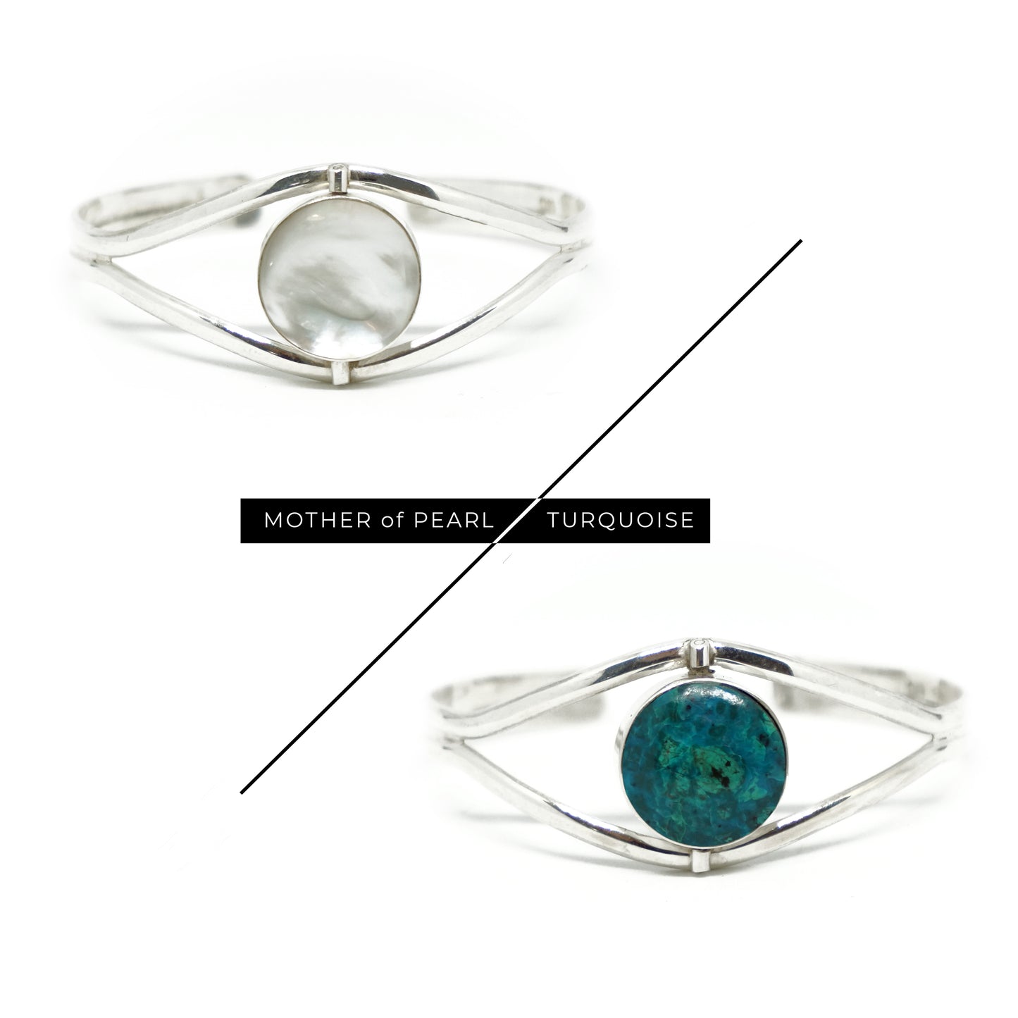 Round Silver Reversible Bracelet