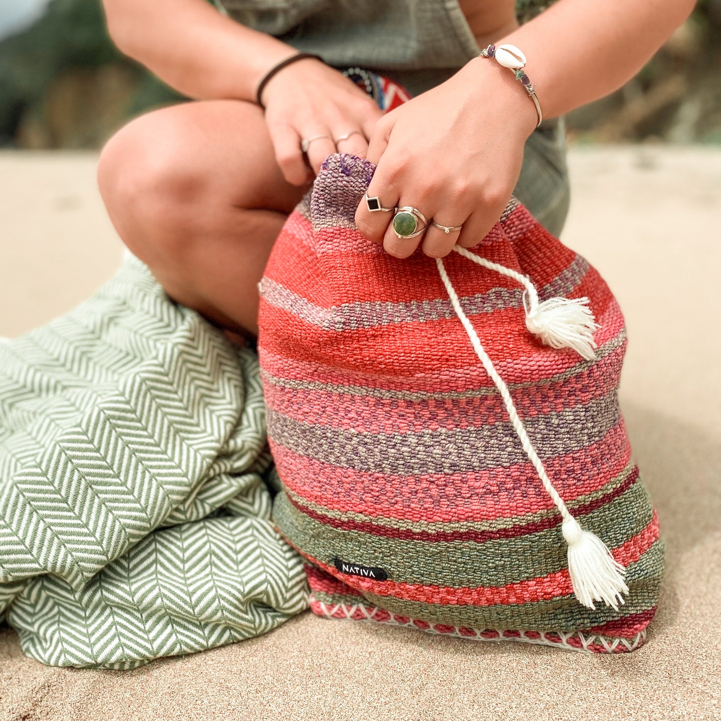 Round Silver Reversible Ring