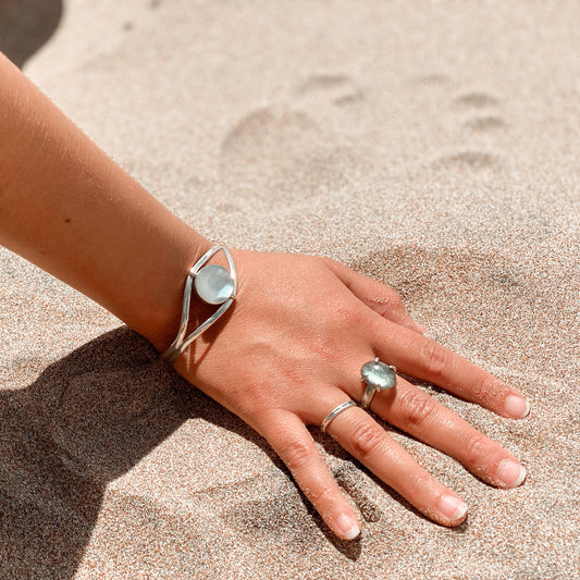Round Silver Reversible Bracelet