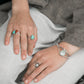 Amazonita Silver Ring