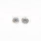 Natural Stone Flower Silver Studs