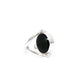 Round Silver Reversible Ring