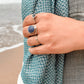 Round Silver Reversible Ring