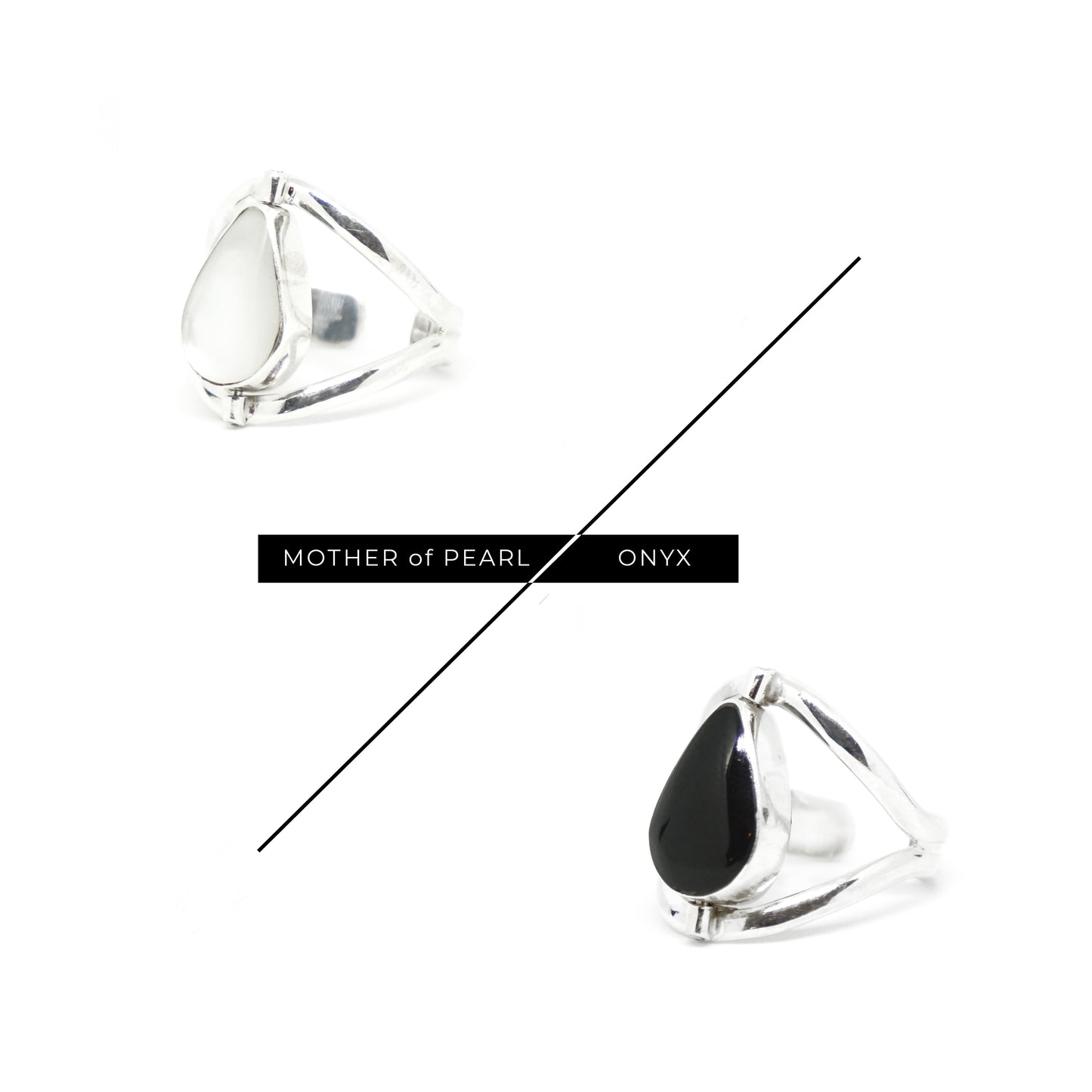 Drop Silver Reversible Ring