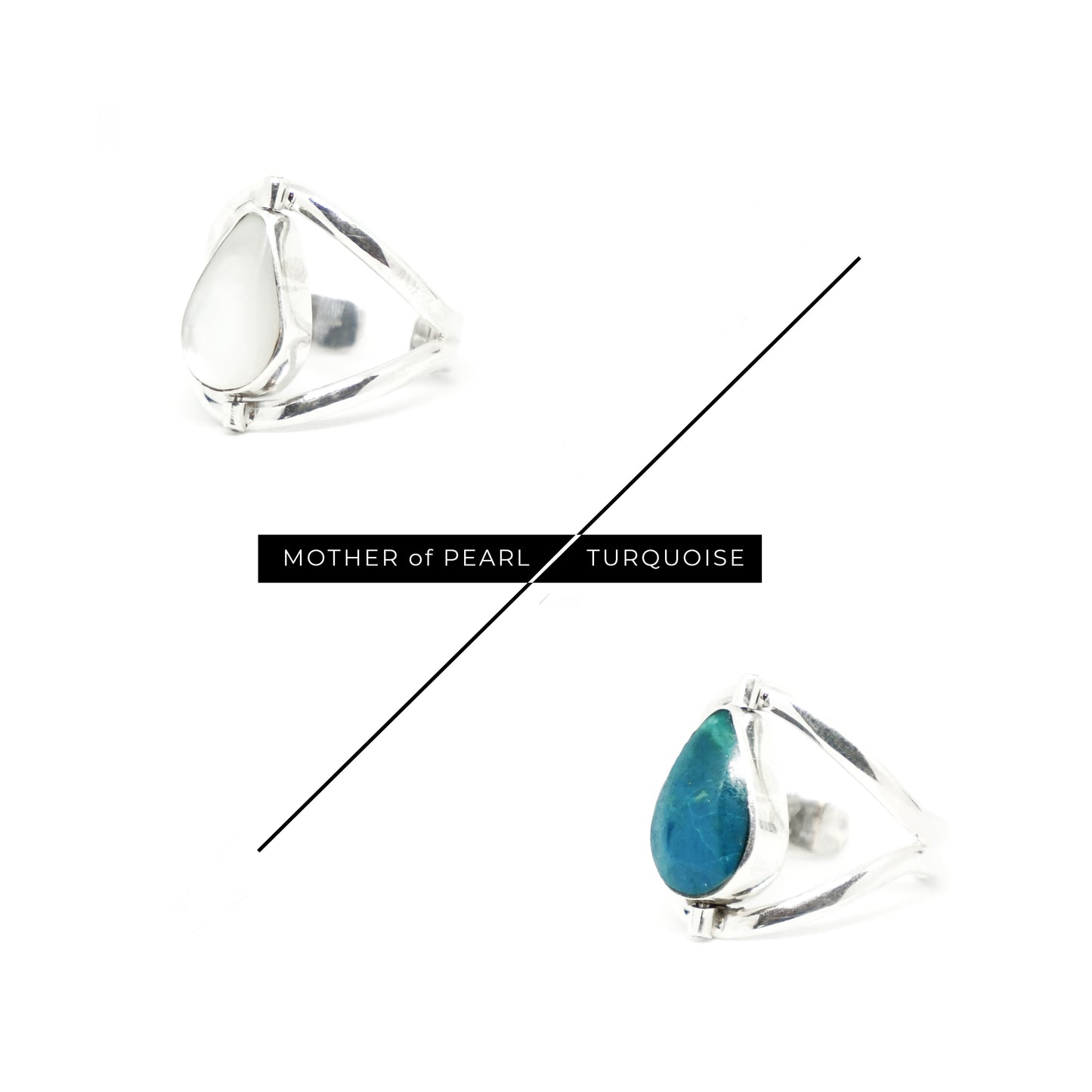 Drop Silver Reversible Ring