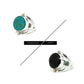 Round Silver Reversible Ring
